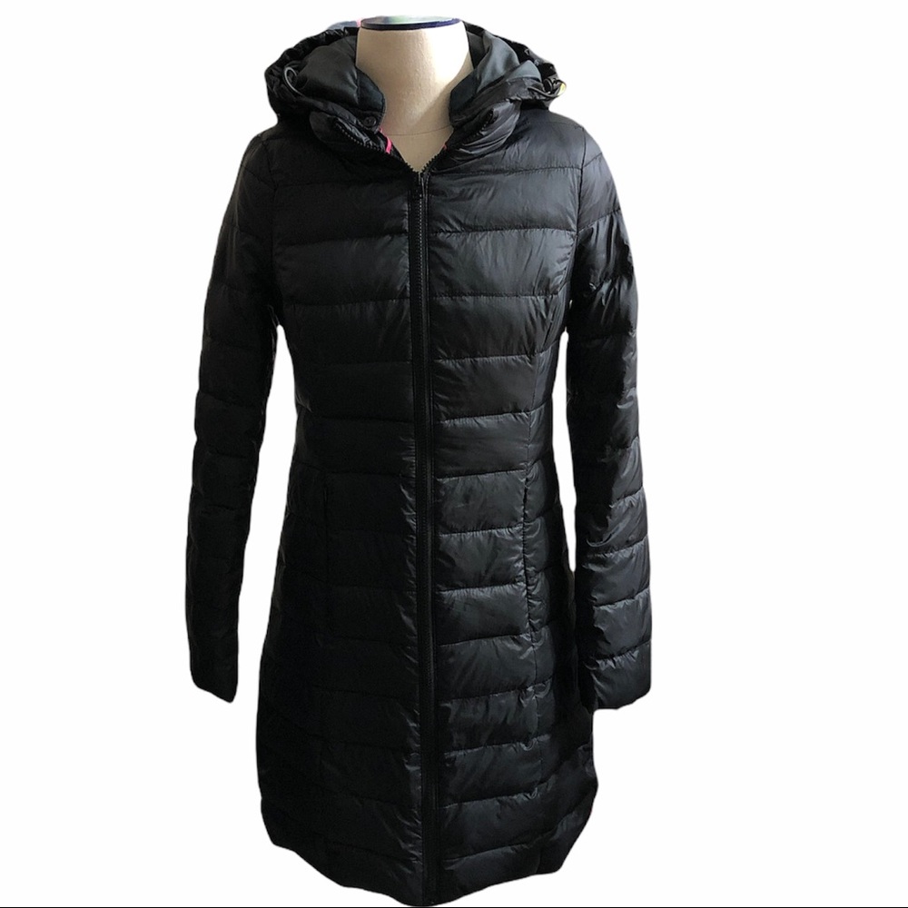 AMERICAN EAGLE Black Quilted Down Puffer Coat Sz S